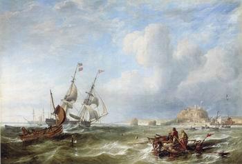 Seascape, boats, ships and warships. 127, unknow artist